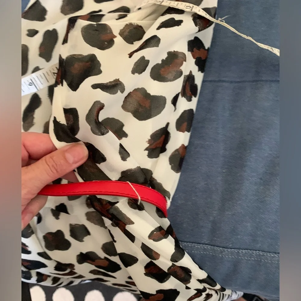 Kate Young For Target Leopard Print Dress with Red Accent - Picture 8 of 9